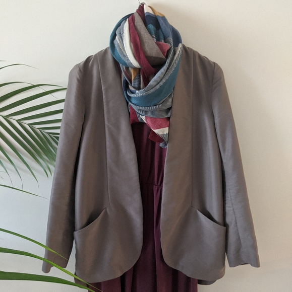 Grey Relaxed Blazer - Picture 3 of 5